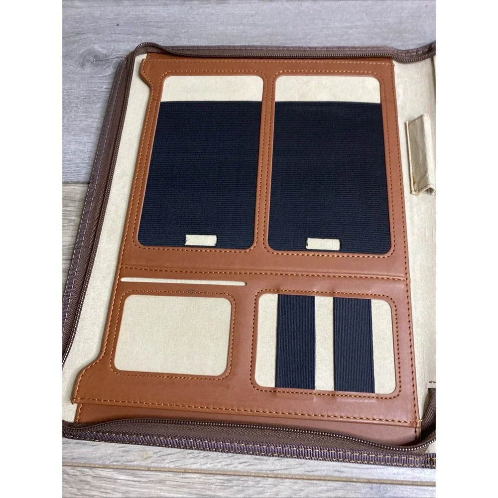 Coca-Cola Portfolio Organizer Unisex OS Tan Good Faux Leather Zip Tech Case